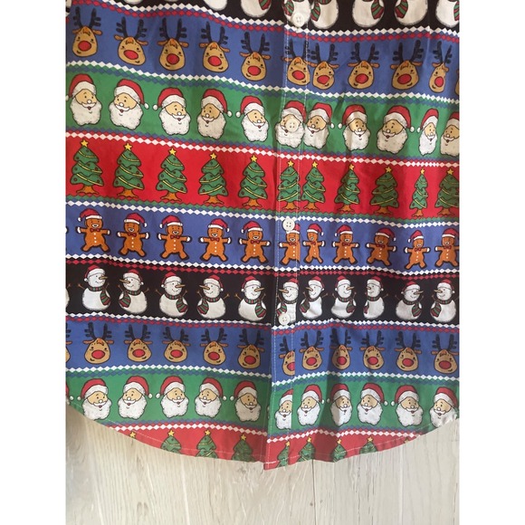 Denim & Flower Ricky Singh Men's Ugly Christmas Shirt Santa Snowman Rudolph  Med - Picture 2 of 7